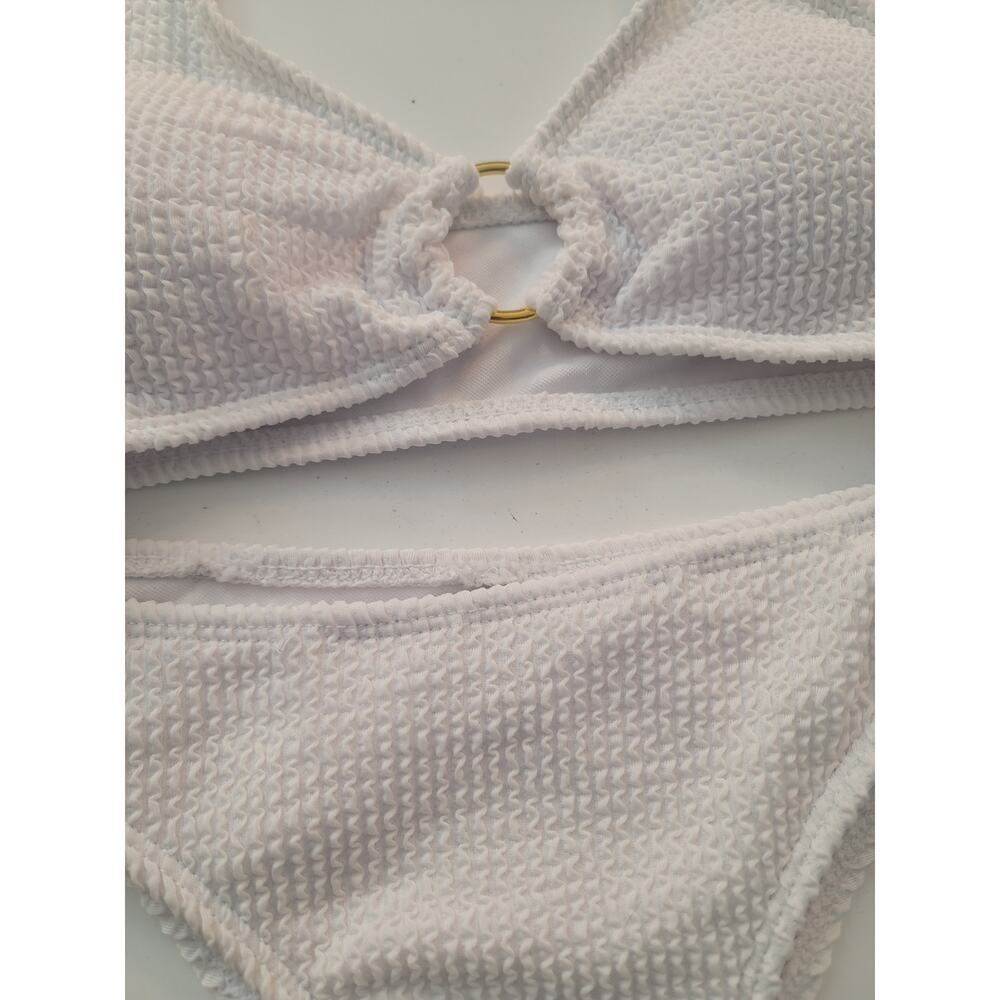 Women's White Bikini Swimsuit Two Piece Bikini Set Size S - Picture 2 of 5
